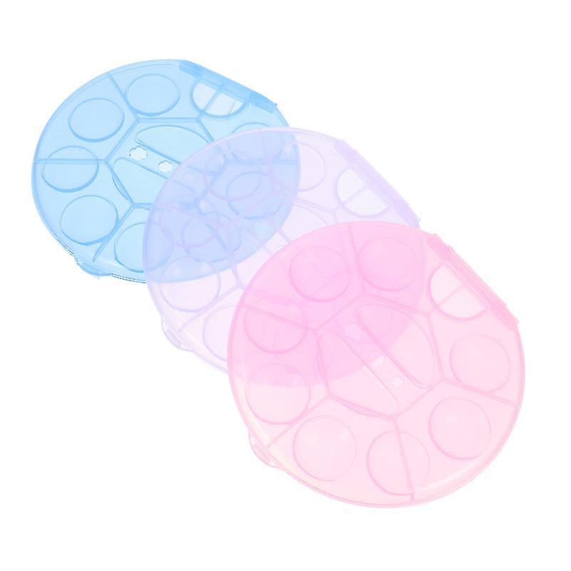 14.5X14.5cm Assorted Color Palettes 3 Pcs Painting Pallet Pigment Trays Plastic Color Mixer Plate Pa