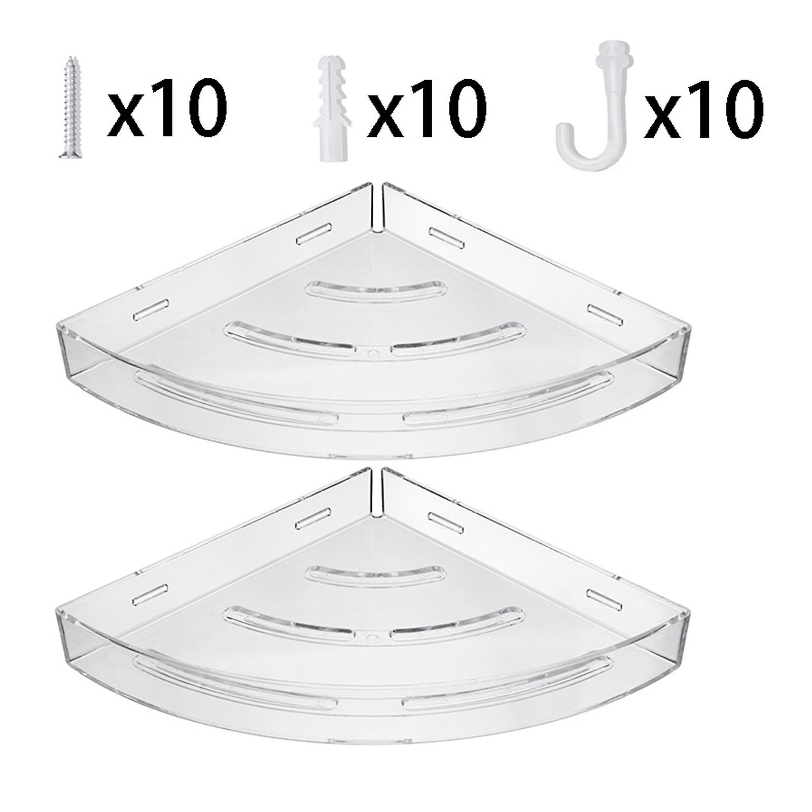 Acrylic Double Drainable Shelf Double Storage With Hooks For Daily Necessities Sorting And Storage