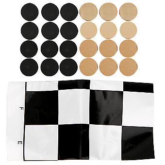24PCS Holz International Draught Dame Spiel Set Holz Schachfiguren mit Schachbrett Spielzeug Geschenk