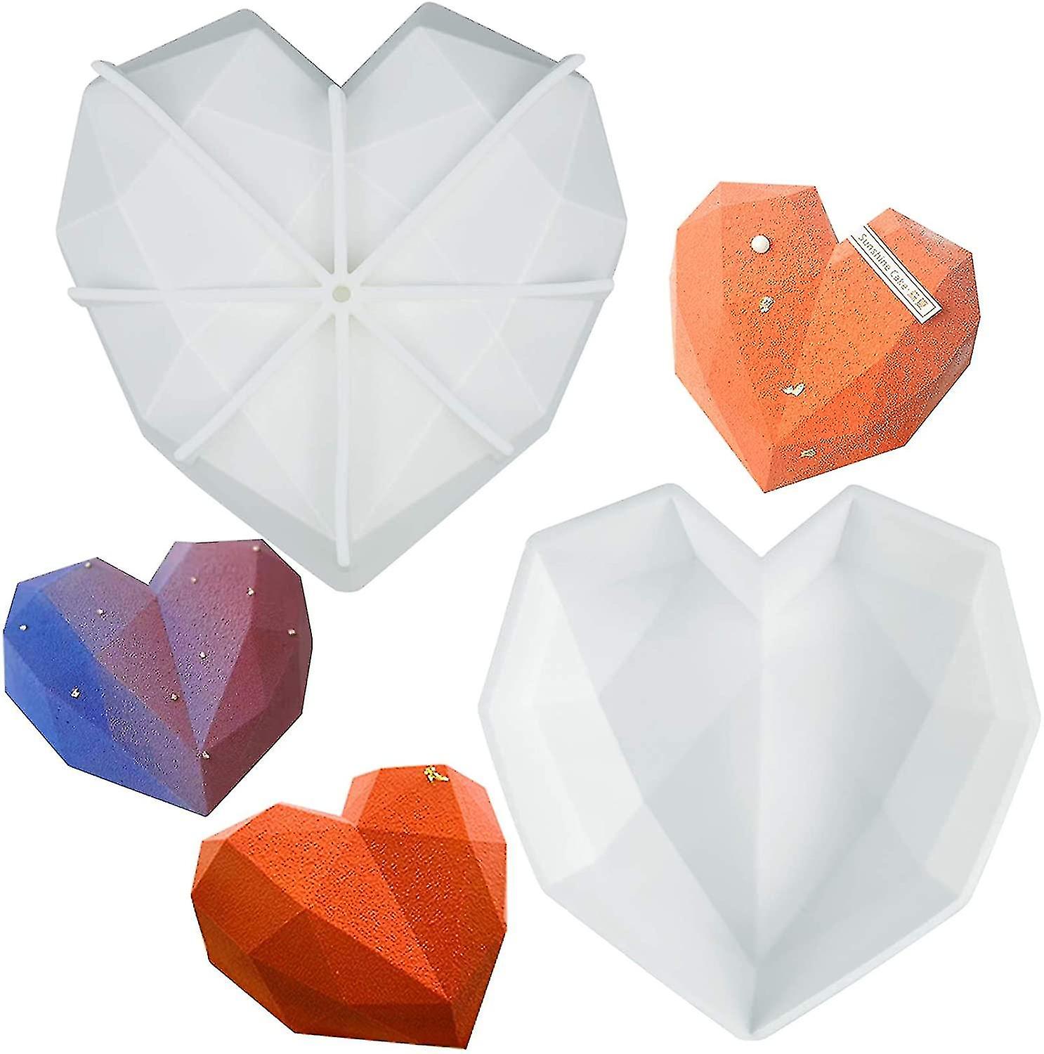 Diamond Heart Silicone Cake Mould