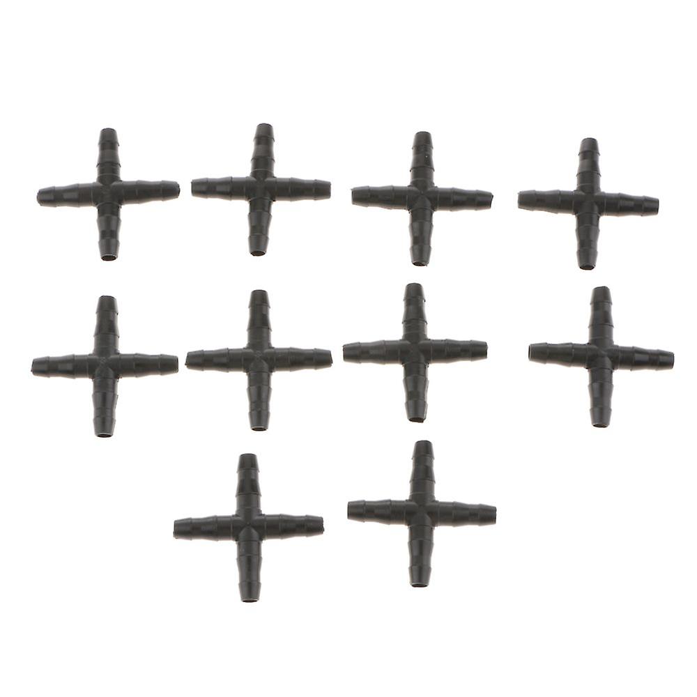 Irrigation Connector Jointer 10pcs Pipe System 4/7mm Gutter Drip Pipe Fitting