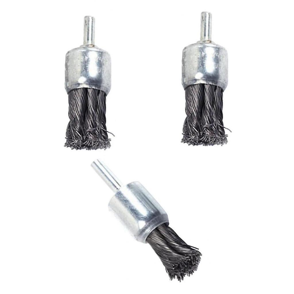3x Wire Knot End Brush Rust Paint Removal Tools For Die Grinder or Drill