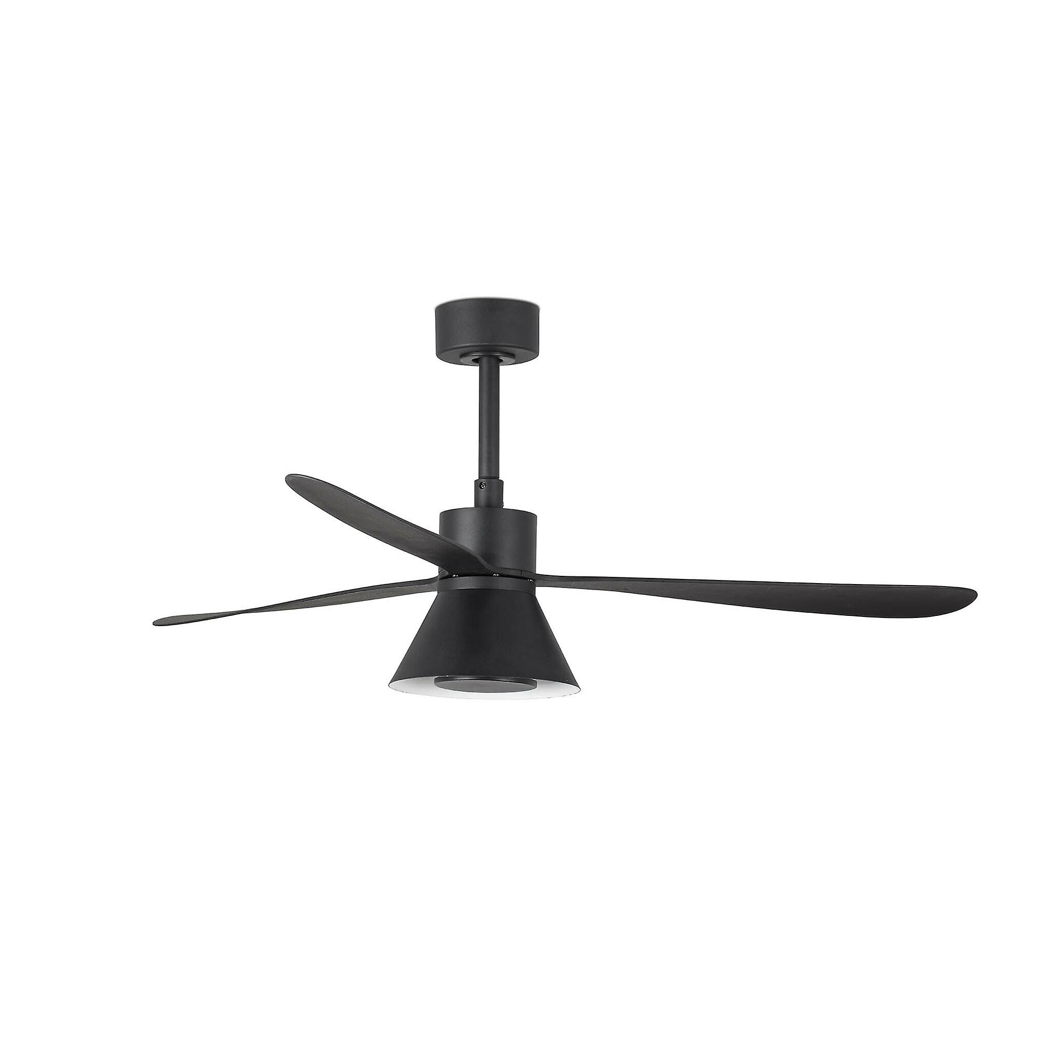 Faro Amelia Large Cone Led Black Ceiling Fan, 6 Speed