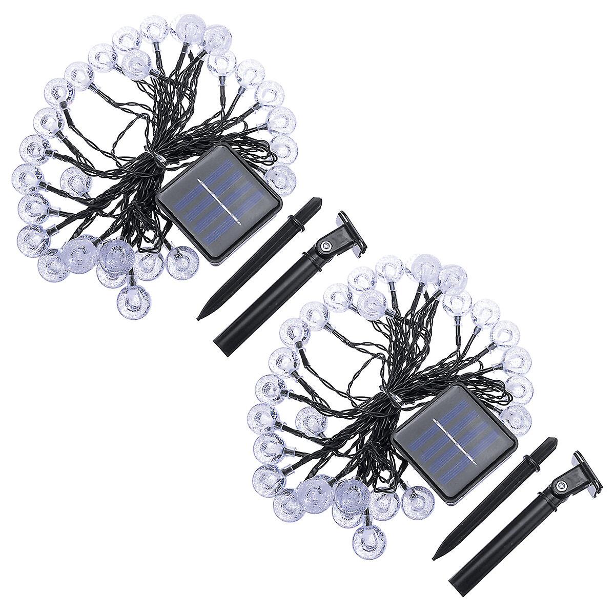 6.5M 30 οδηγημένα ηλιακά φω'τα σφαιρών χορδών - αδιάβροχο ζεστό λευκό υπαίθριο κήπο &; διακοσμήσεις χριστουγεννιάτικων δέντρων