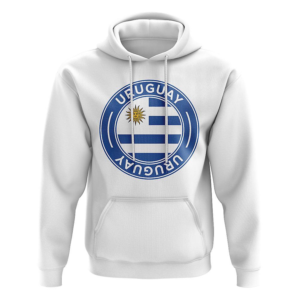 Sudadera con capucha con capucha de Uruguay (Blanco)