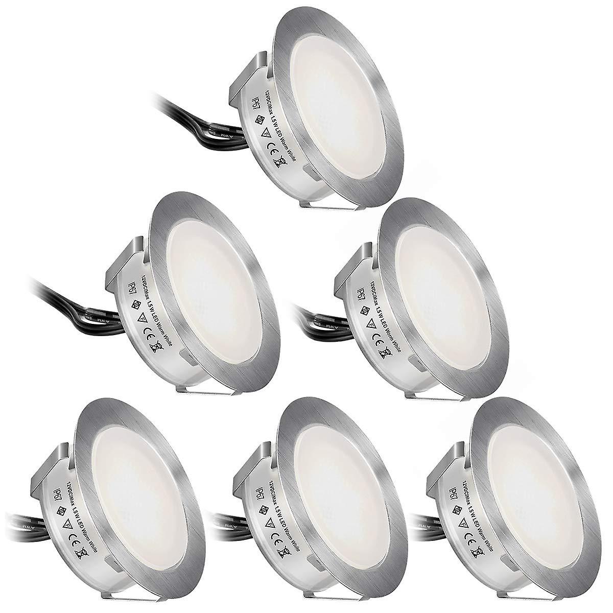 6 pieces，Built-in LED deck light kit，IP67 waterproof outdoor LED