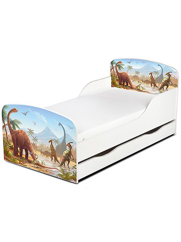 PriceRightHome Jurassic Dinosaurs Toddler Bed with Underbed Storage