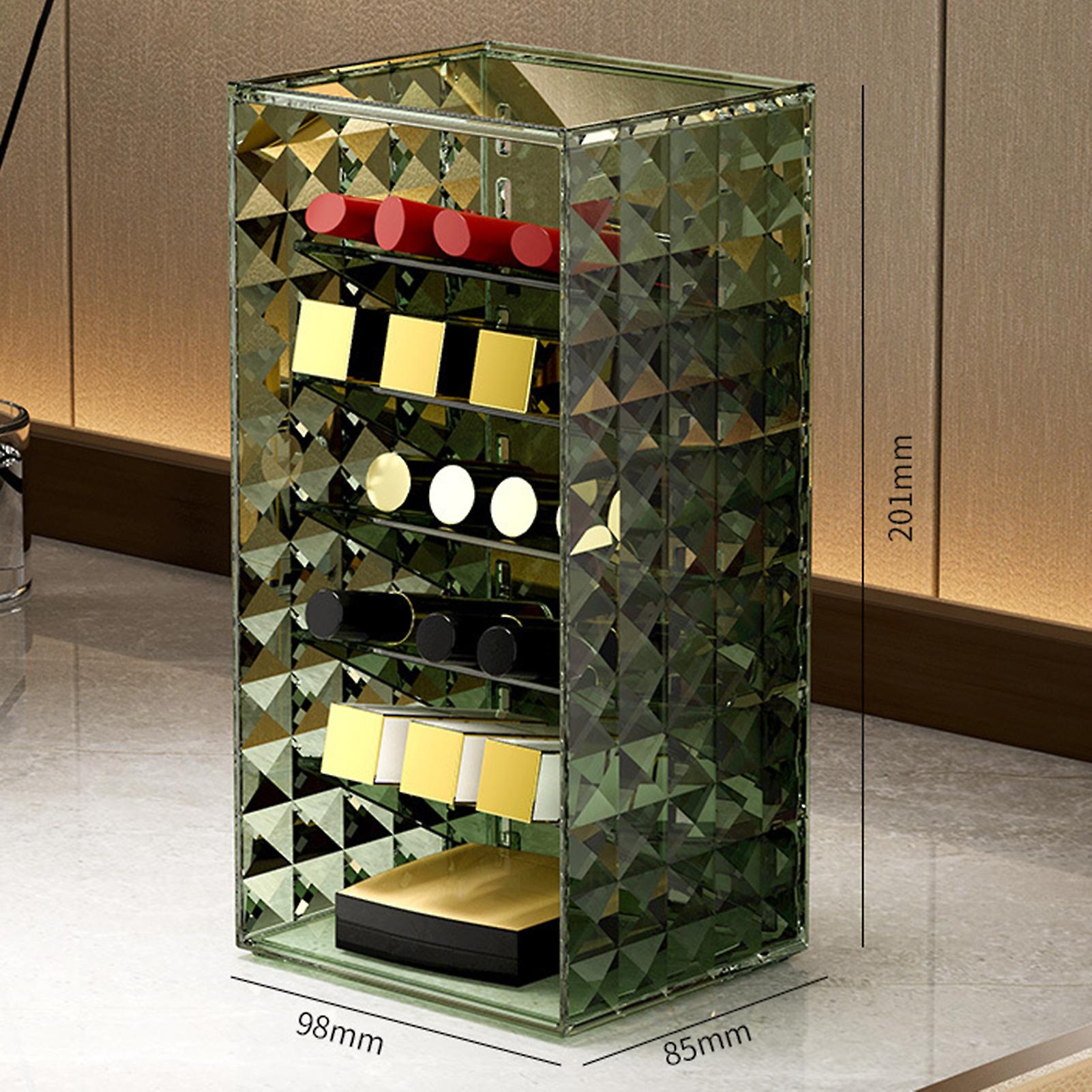 Clear Makeup Palette Organizer Divided Sections Stand Rack