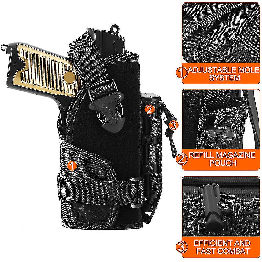 CP - Étui Tactique Réglable Molle Pour Pistolet Airsoft, Pochette Avec