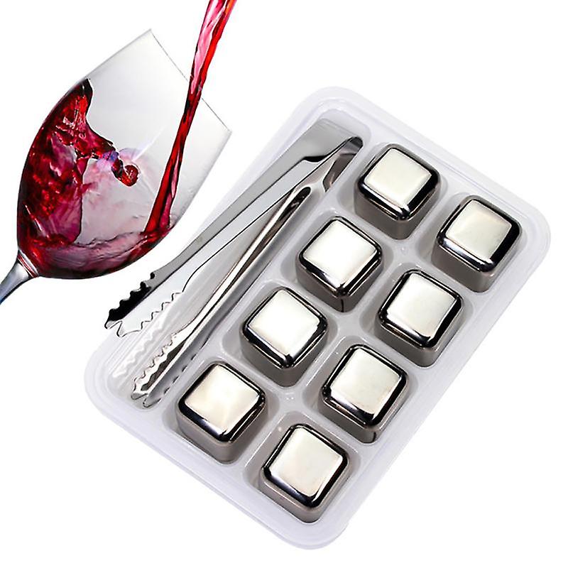 4/6/8Pcs Reusable Quick Cooling Ice Cube Cocktail Wine Chilling Stone Bar Supply