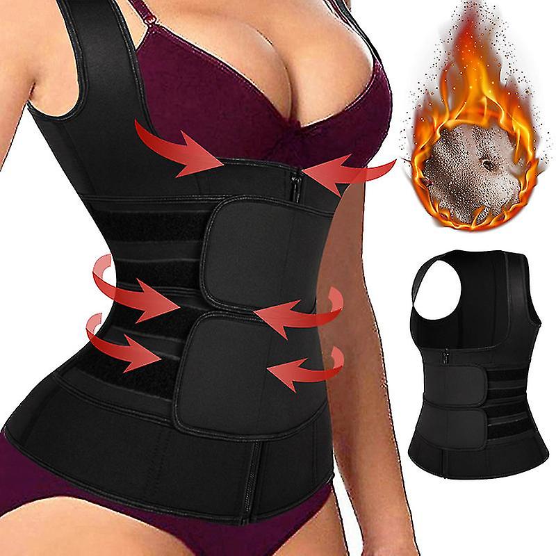 Women's Shapers Sweat Vest Neoprene Waist Trainer Vest Sauna Suit Adjustable Posture Corrector