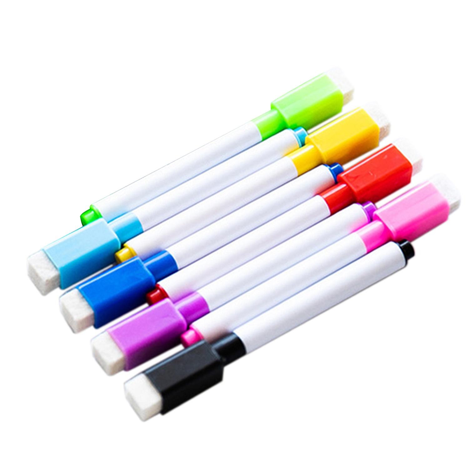 8 Farben Trockenlöschmarker mit Radiergummikappe Home Office Klassenzimmer Tragbarer geruchsarmer Whiteboard-Stift Se