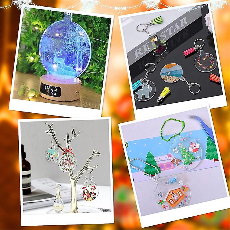 Clear Round Acrylic Ornaments, Blank Round Acrylic Disc