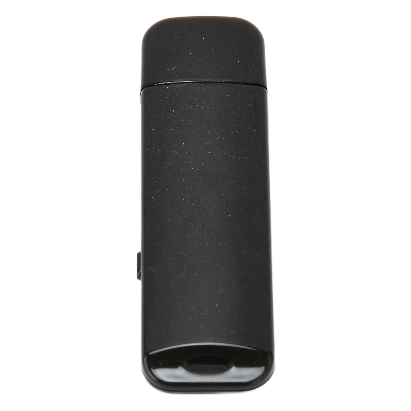 Digital USB Voice Recorder U Disk Shaped AI Intelligent HD Noise Reduction Voice Activated USB Flash Drive Recorder Neutral English, Black 8GB