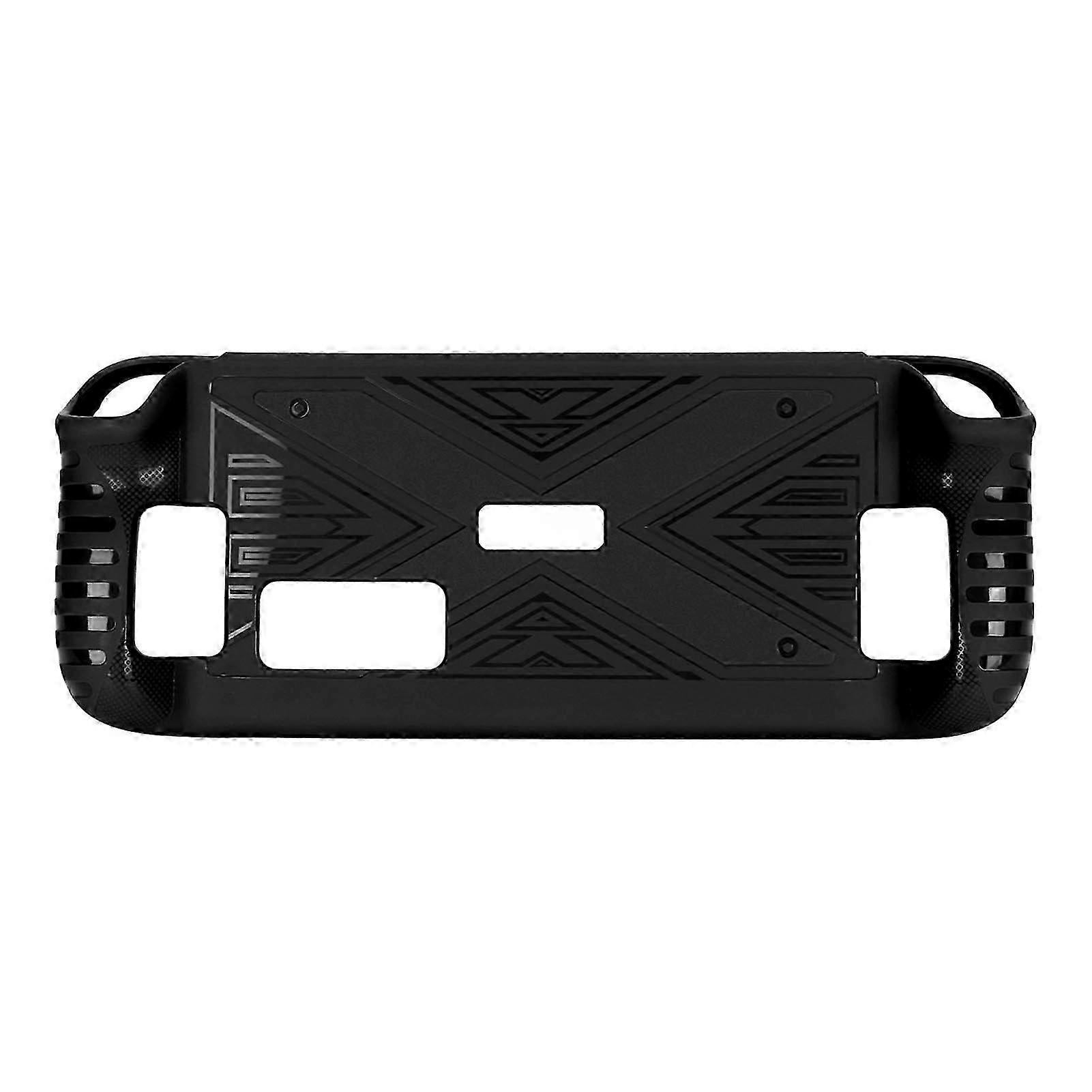 Game Console Protective Case Thickened Shockproof Full Protection Game Console TPU Soft Cover for Steam Deck Black