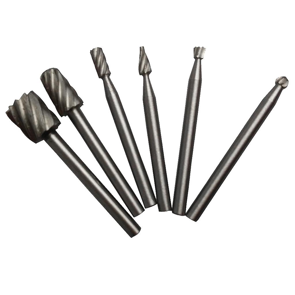 6 pieces Tungsten Carbide Rotary Burr Set Router Bit Mill Cutter Attachment
