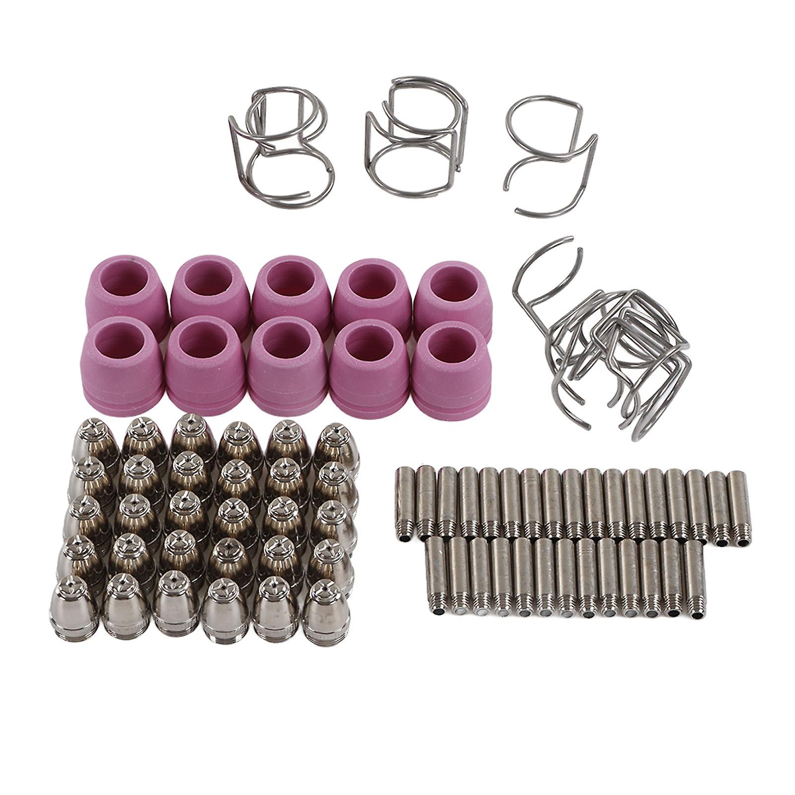 80Pcs Plasma Cutting Torch Consumables Kit Tips Equipment for 40 50 60A SG 55 AG 60 WSD 60