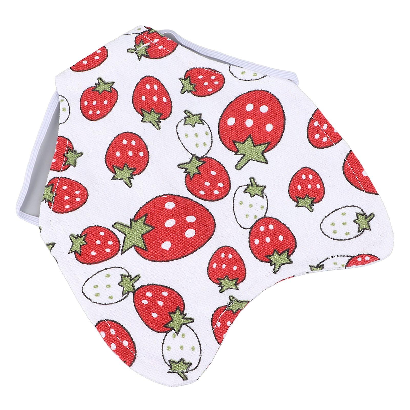 Hen Saddle Apron Double Layer Canvas Soft Comfortable Chicken Feather Fixer Wing Back Protector for Hens Birds Poultry Red Strawberry