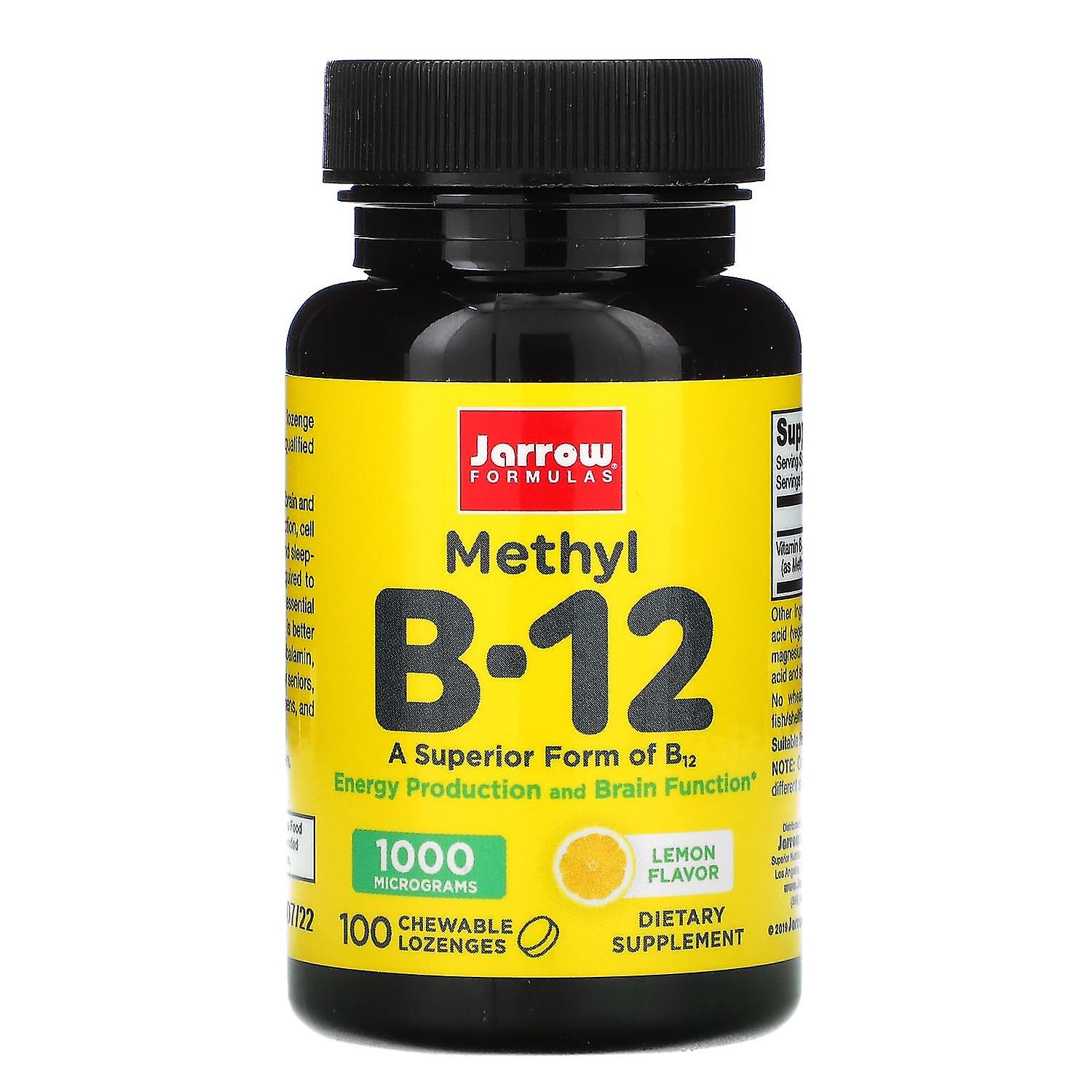 Jarrow Formulas, Methyl B-12, Lemon, 1,000 mcg, 100 Chewable Lozenges