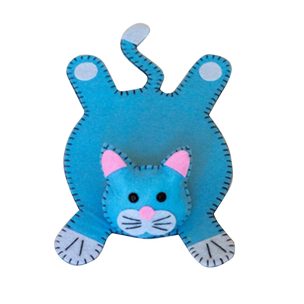 Cartoon Cat Coasters Cute Beverage Insulation Pads for Home Kitchen Use Non-Slip Design, Durable Material, Set of 4