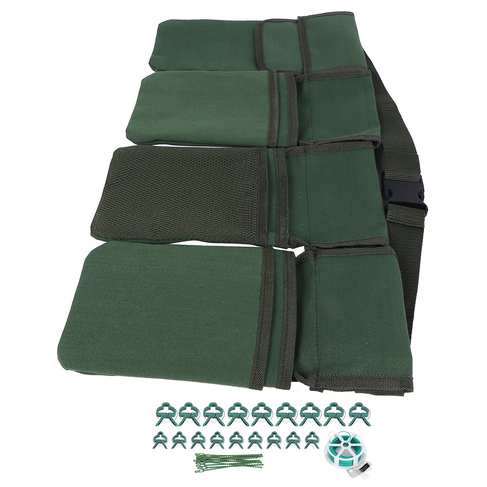 Gardening Tools Set with Green Waist Bag & Adjustable Clips Kit