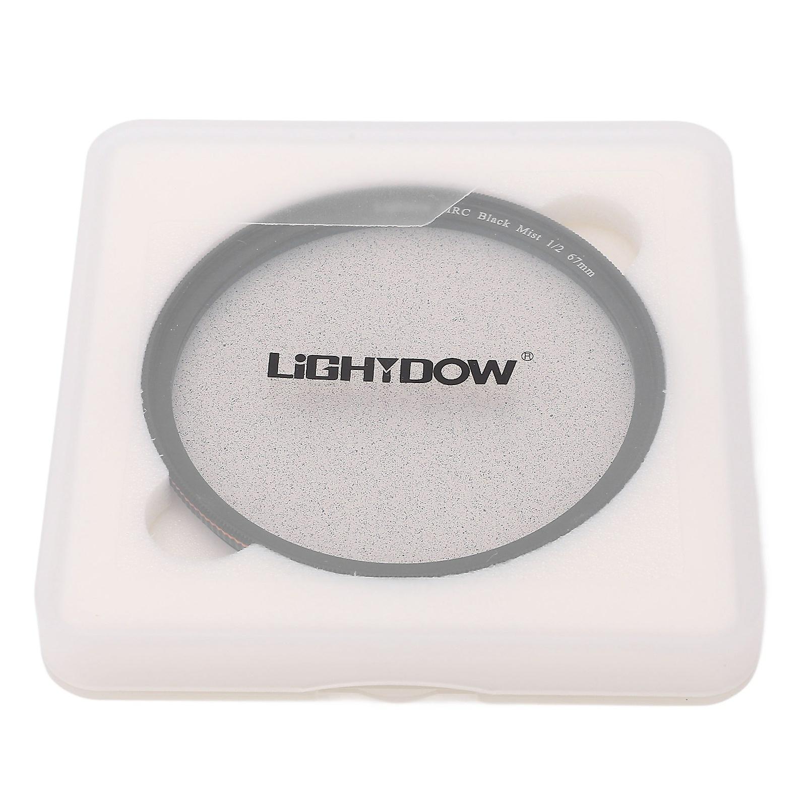 Black Mist Filter 1/2 Portrait Soft Diffuser Focus Camera Lens Filter Scratch Resistant for Video Vlog Photography 67mm