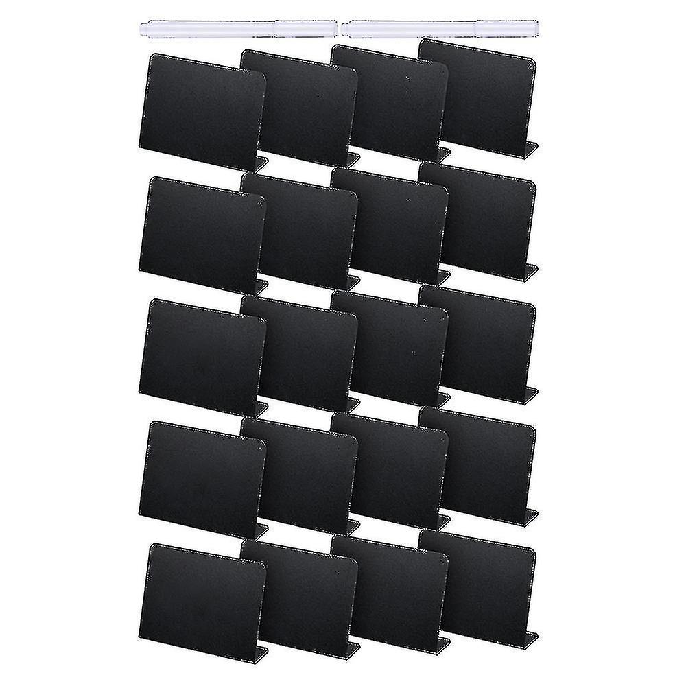 20Pcs 4 x 3 Inches Mini Chalkboard Table Tent Sign Chalkboard Buffet Tags Food Label for Party Tabl