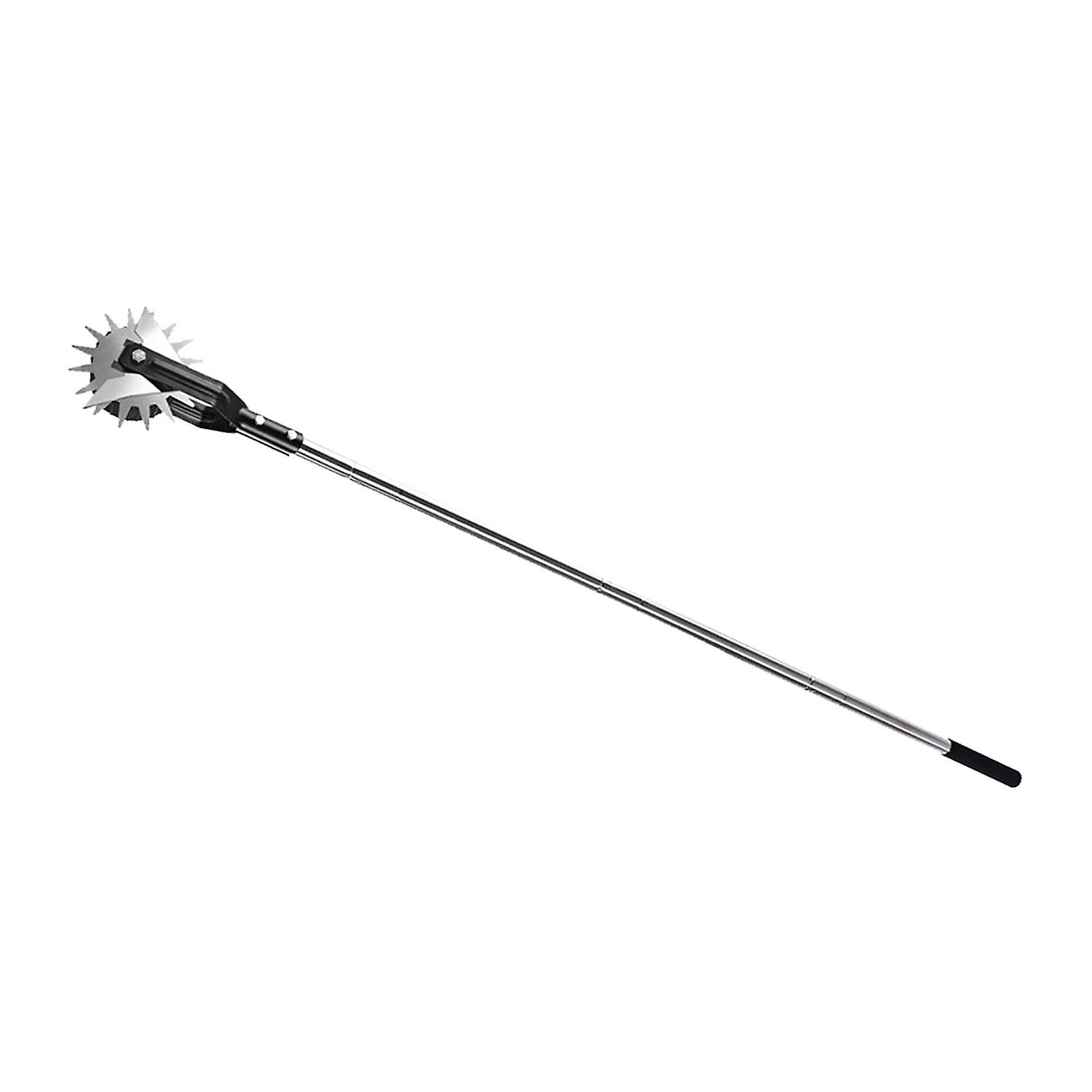 Wheel Rotary Edger Lawn Tool Stainless Steel Long Handle Hand Manual Lawn Edger for Garden Sidewalk Yard