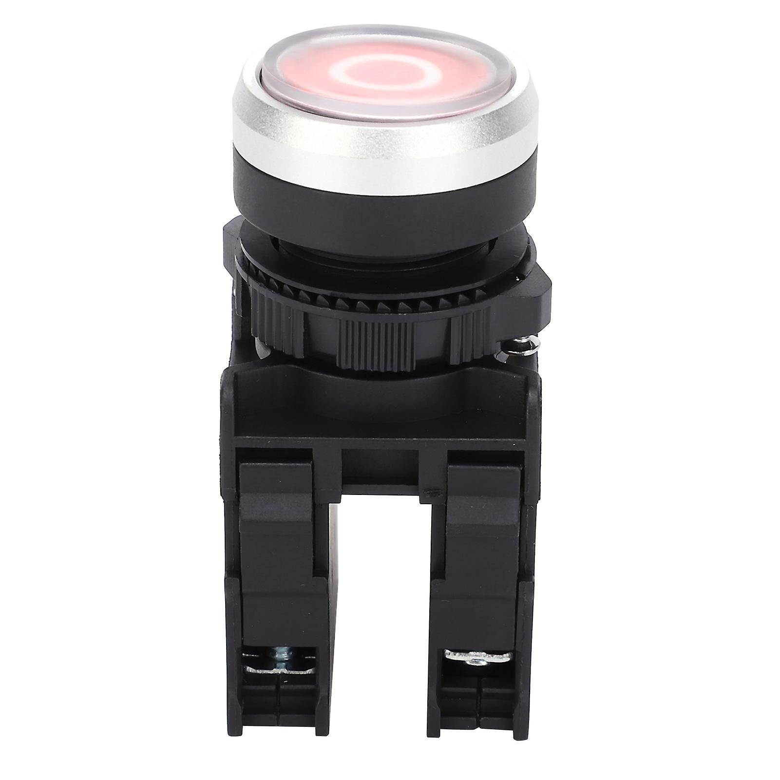 Waterproof ABS Push Button Switch: Stop Type, Self-Resetting, Red, AC220V