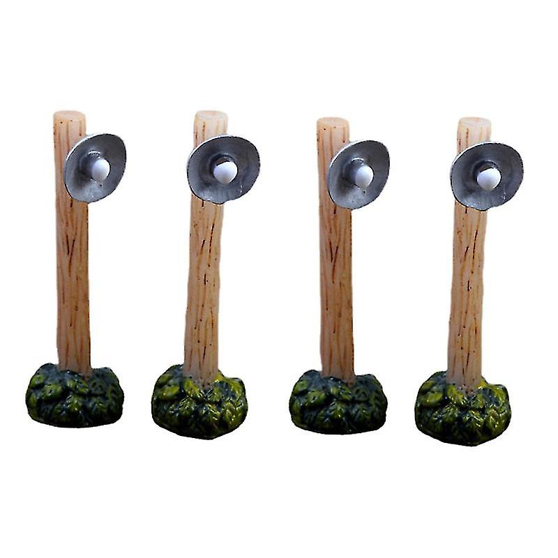 4pcs Micro Landscape Street Light Models