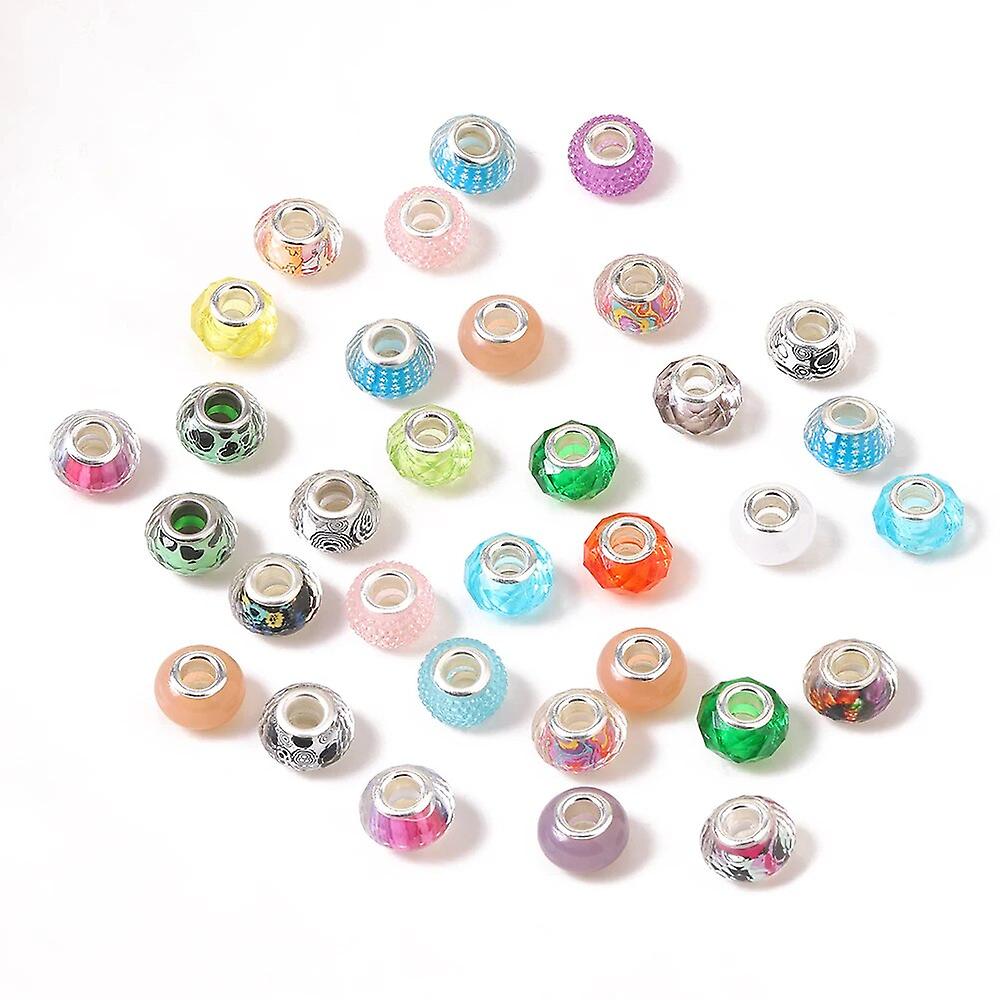 30 Random Colors Style Smile Heart Bow Flower Loose Beads For Diy Handmade Phone Chain Bracelet Jewelry Making Accessories