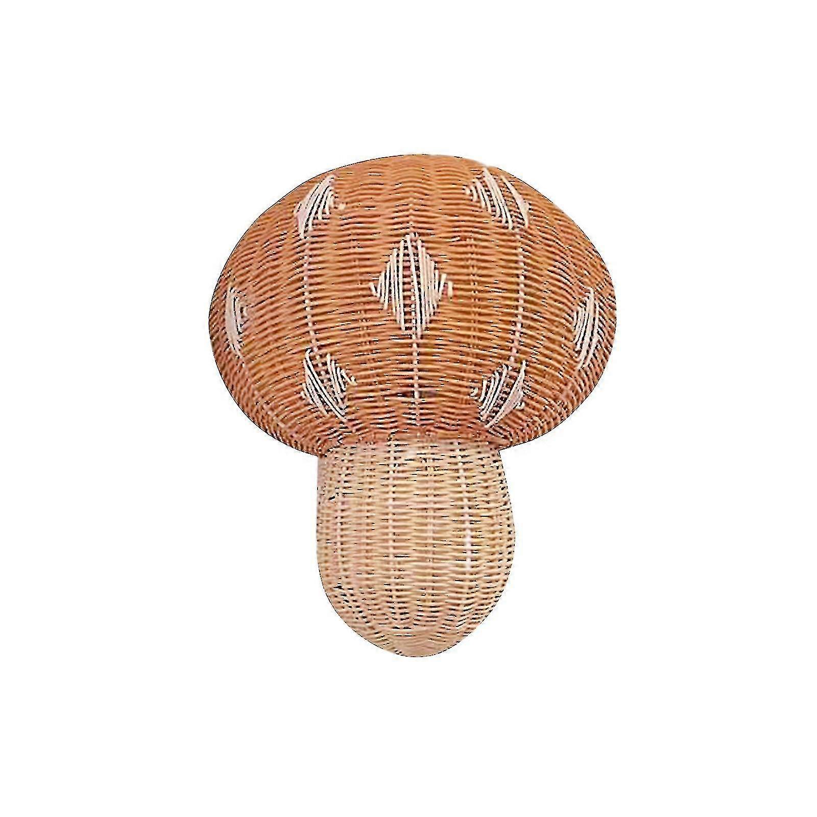 Fungo Lampada a sospensione Bella Design tessuto a mano Walkl Decorazione Marrone Fatto A Mano Rattan Paralume-YuJia