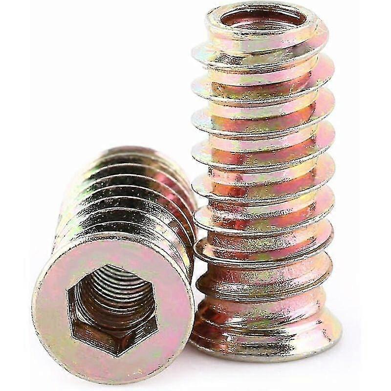 20 Stück M8 Zinklegierung Sechskantgewindemutter Kit, Zinklegierung versenkte Mutternbaugruppe (M8x25mm)