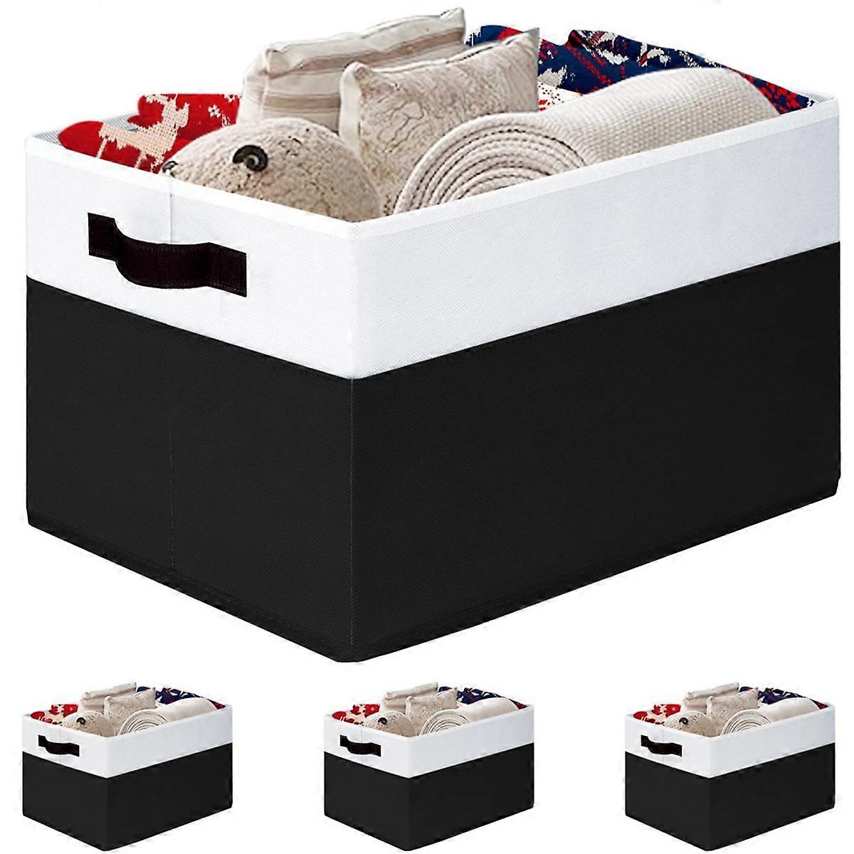 Wardrobe Storage Basket Folding Fabric Bathroom Organizer Handle/Laundry Organizer