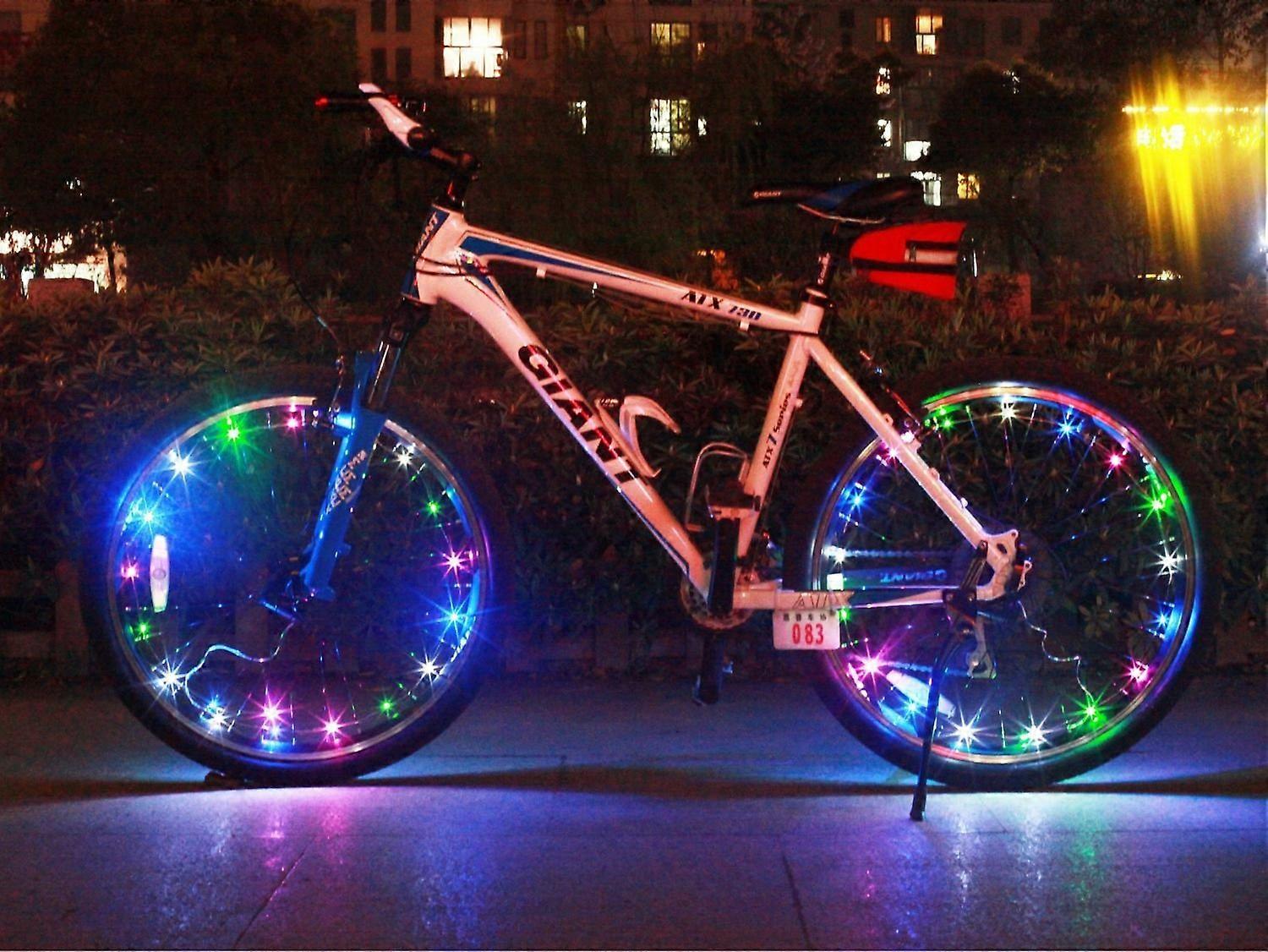 All Seven Colors 1 Pack Tire LED Bike Wheel Light Get Brighter and Visible from All Angles for Ultim