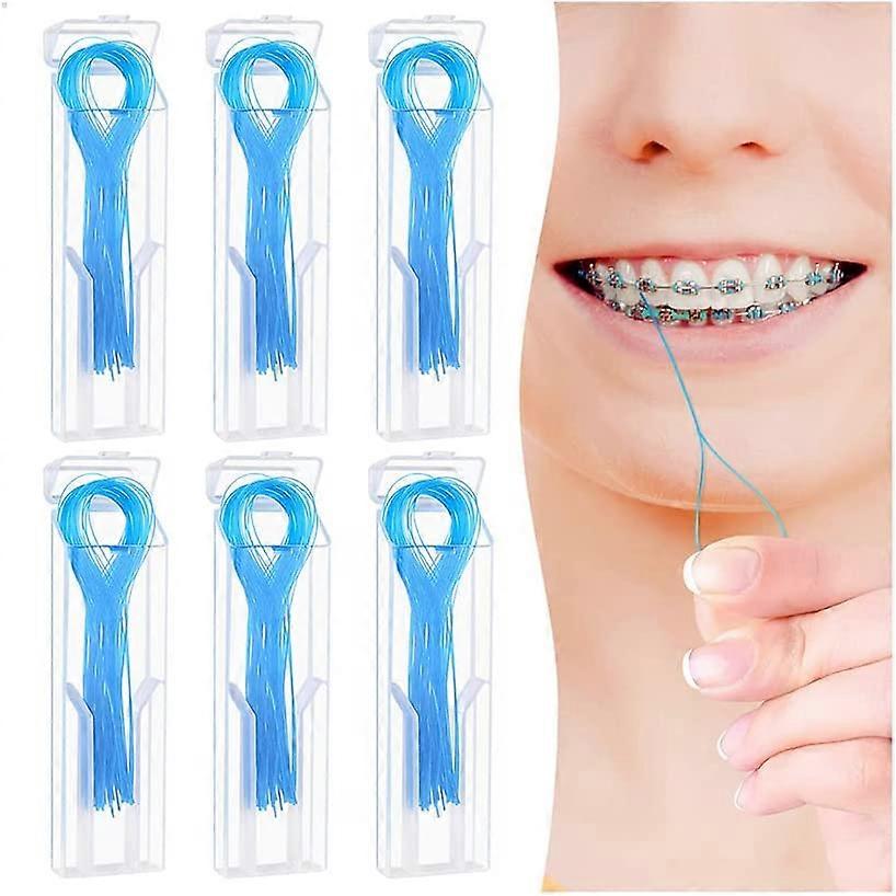 200 stykker Floss Threaders for seler, Deep Clean Floss Implantater Dental Threader for seler (tilfeldig)