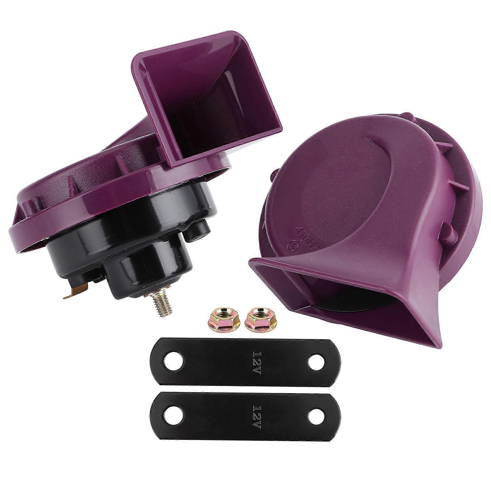 Pair 410/510HZ HighLow Pitch Snails Horn Dual Tone Siren 120db Loud Sound for 12V Car Motorcycle ATV UTV E2U111