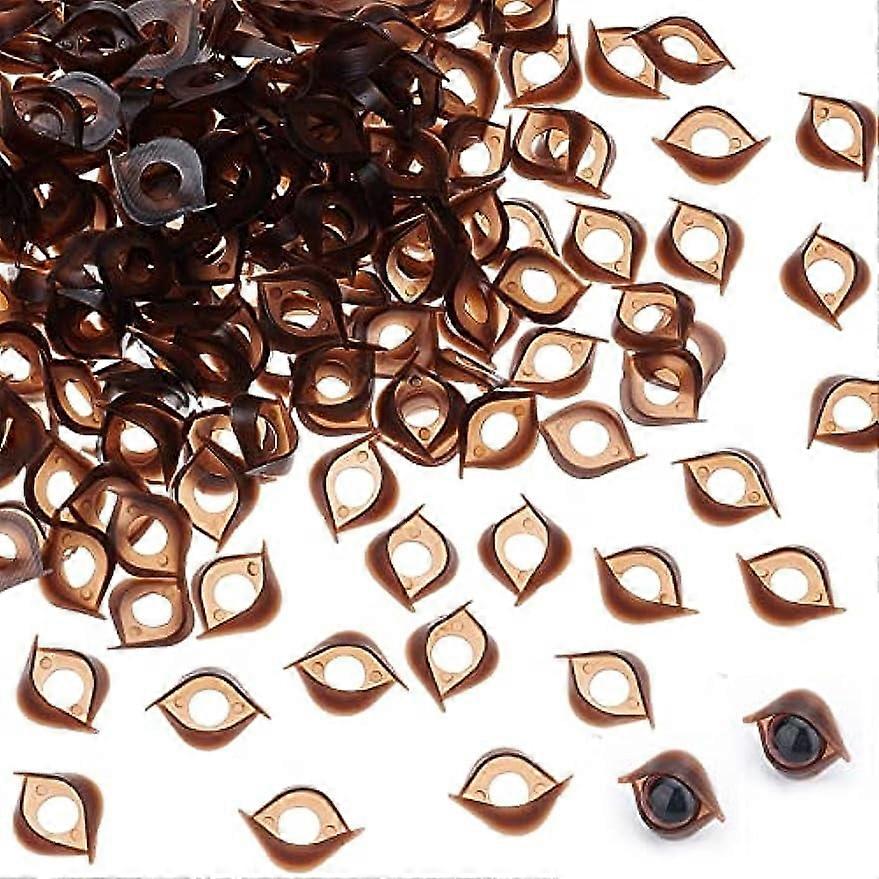 200pcs Double Eyelid Buckles Craft Double Eyes Stuffed Crochet Eyelid