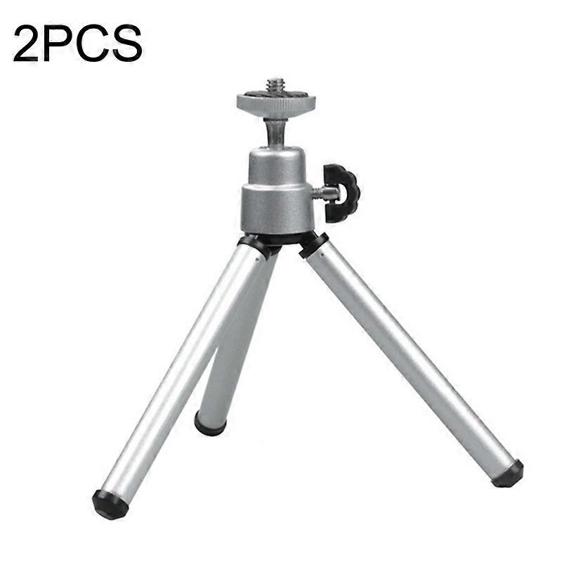 2PCS Telescopic Phone Stand, Style: 2 Sections (Silver) 2 Sections (Silver)