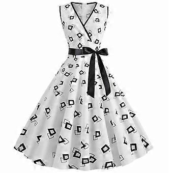 slim fit dress slacks Grey Swing Vintage TV-Style Dress with Striped Bow l HeartMyCloset –  heartmycloset main image 0