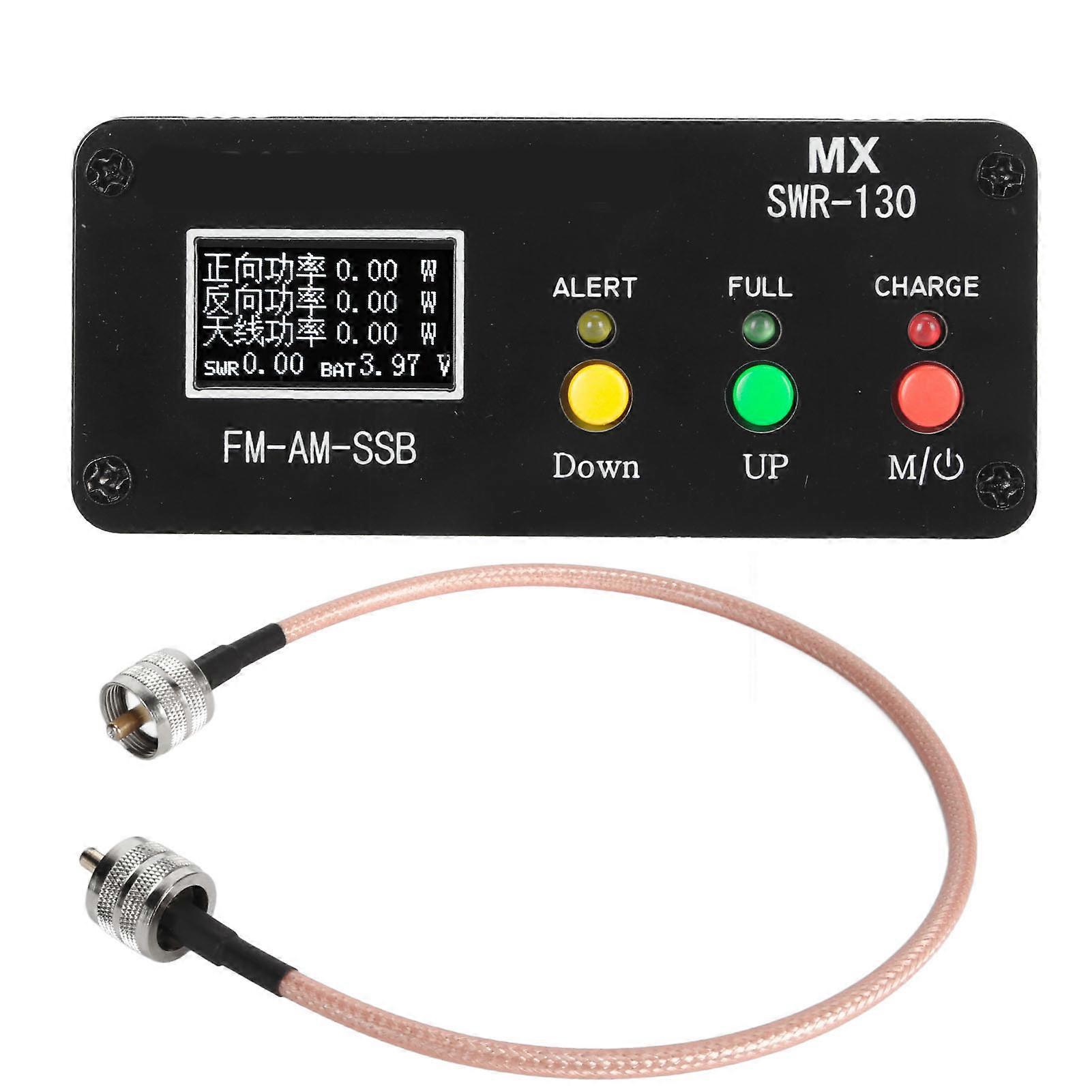 Swr Meter 1.8mhz50mhz Pwr 0.5w120w Color Screen Display Fm Am Ssb Aluminum Alloy Standing Wave Ratio Meter