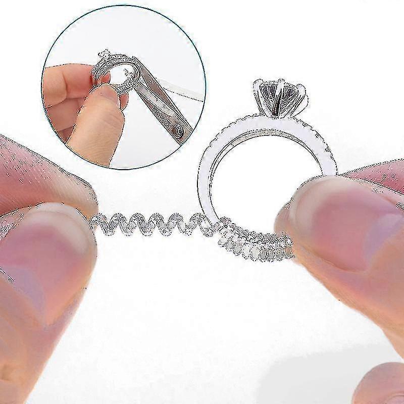 Ring Size Reducer Transparent Silicone Spiral Adjuster Resizer Snuggies 6pcs