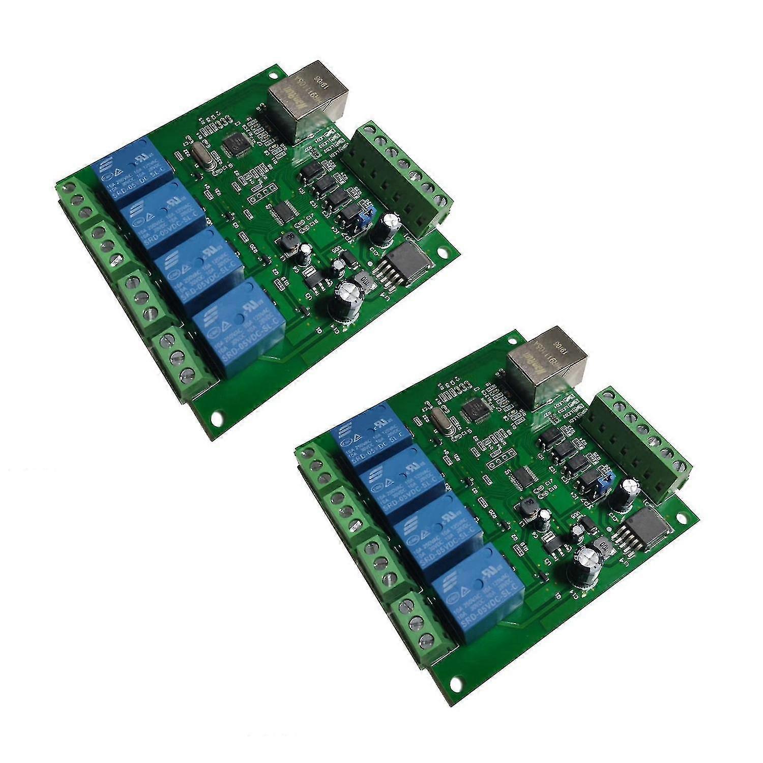 2x Lan Etet Rj45 Tcp/ip Web Remote Board With 4 Chls Relay Udp W5500 Ing Con
