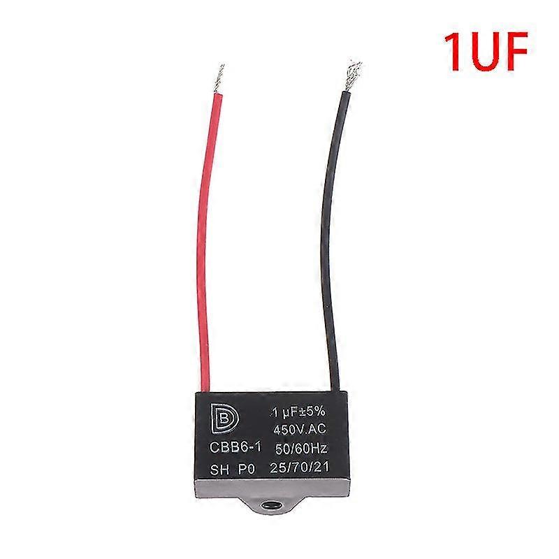 Cbb61 450v 1uf~12uf Terminal Ceiling Fan Motor Running Rectangle Start Capacitor