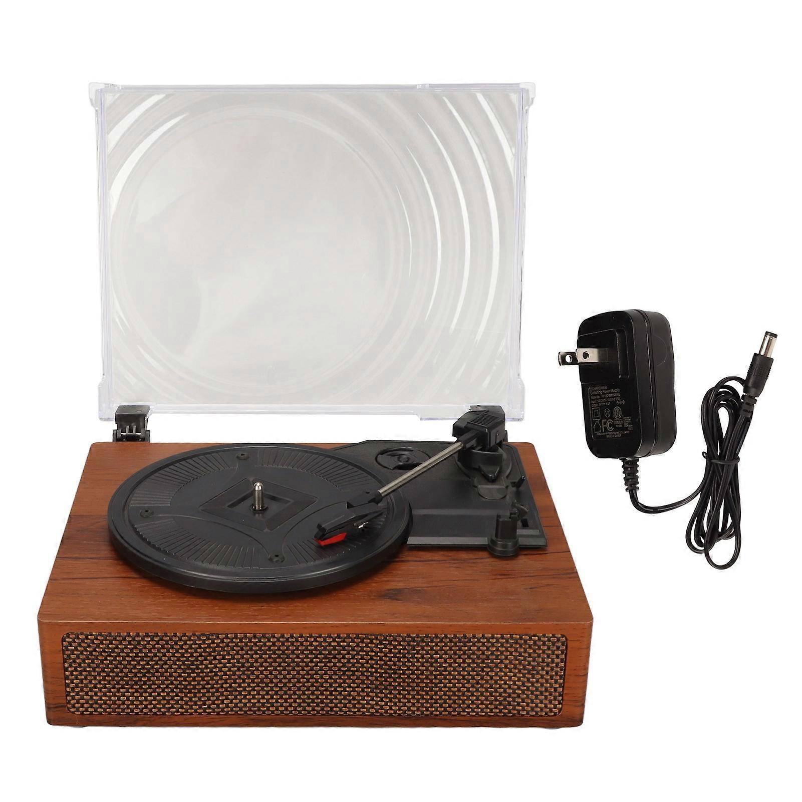 Retro Record Player Portable Bluetooth Turntable Record Player with Built in Speakers 100?240V US Plug