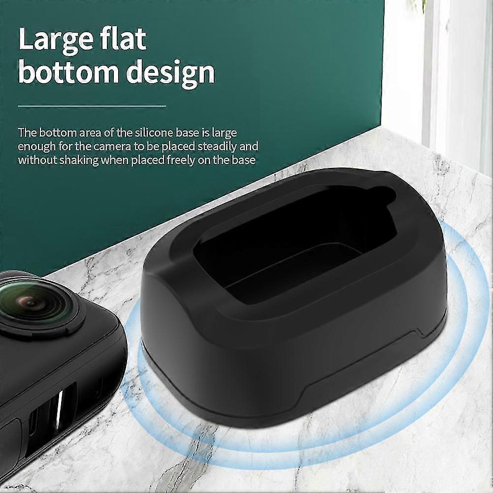 For Insta360 X4 Silicone Stand Base Upright Holder Action Camera Accessory