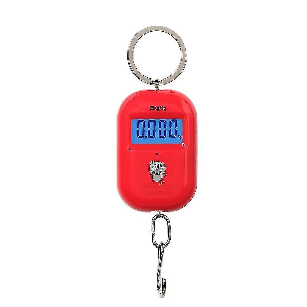 Digital Hanging Scale 25kg X 5g Mini Electronic Luggage Hook Scale Lcd Backlight Kitchen Tool