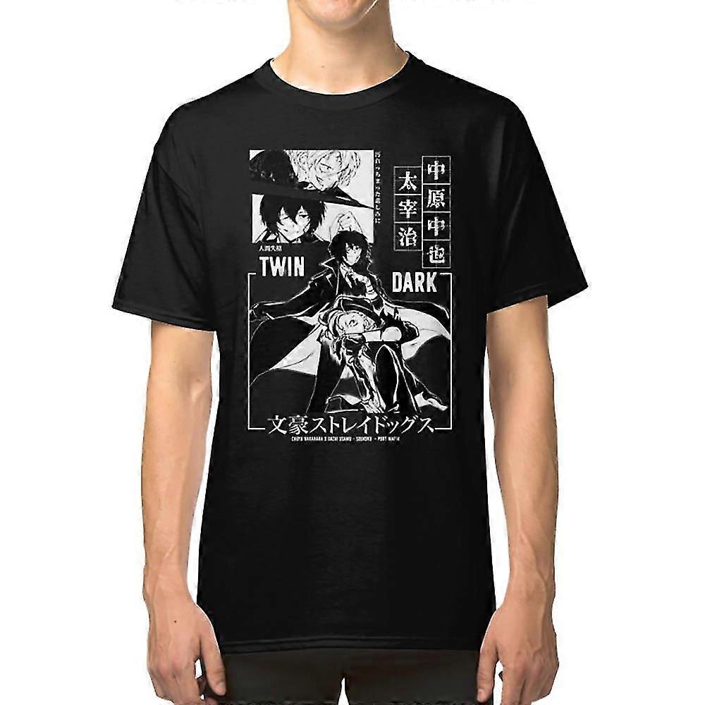 Soukoku Bungou Stray dogs Chuyaa and Dazai T-shirt