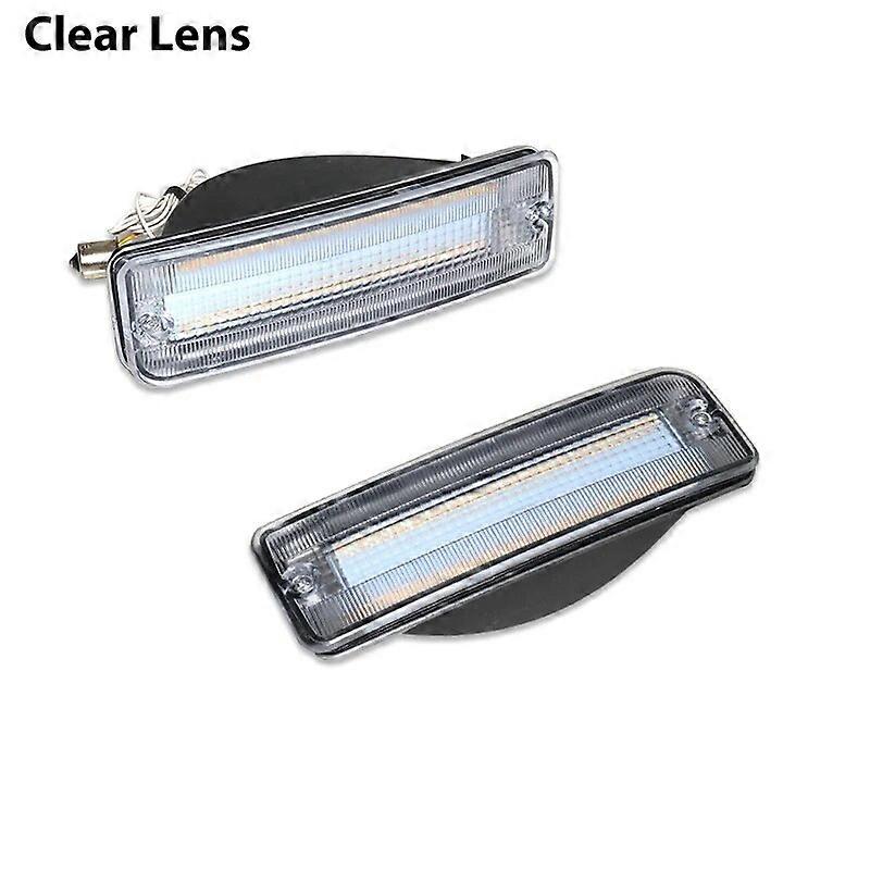 2pcs Car Front Bumper Sequential Amber Turn Signals Lights Assembly For 1993-1998 Toyota T100 white LED Daytime Running Light