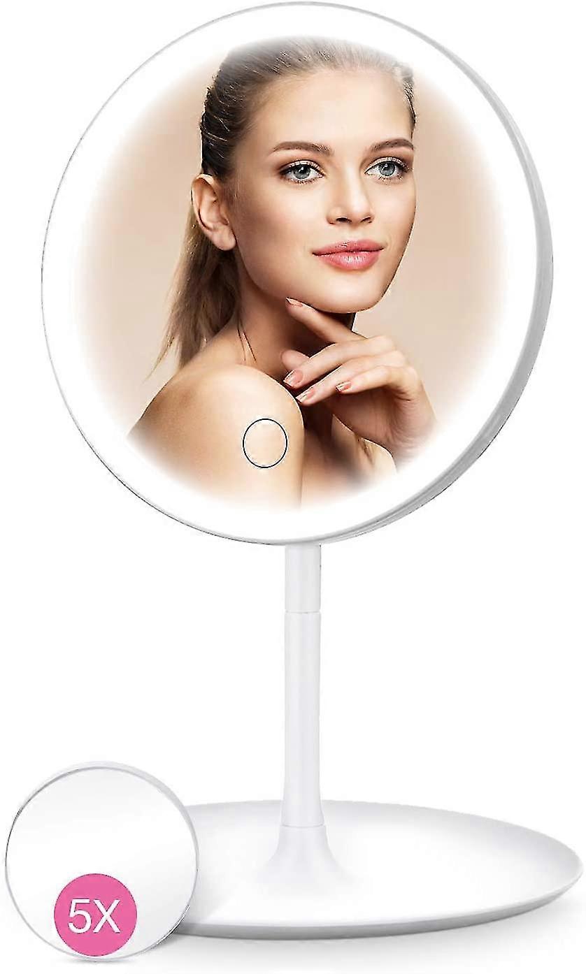 mirror vanity magnification illuminated lamp rotating